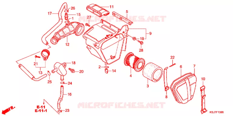 FILTRE A AIR Honda MOTO 80 CRF 2012  CRF80FC