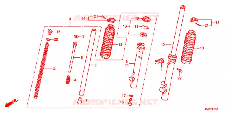 FOURCHE Honda MOTO 80 CRF 2013  CRF80FD