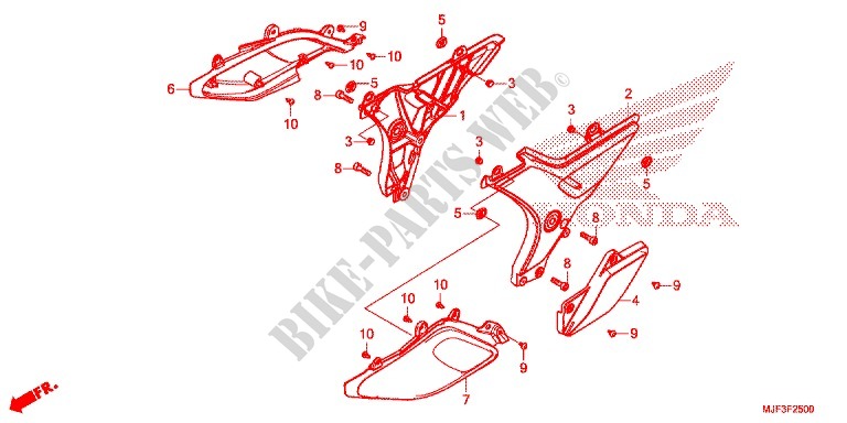 COUVERCLES LATERAUX pour Honda CTX 700 ABS de 2014