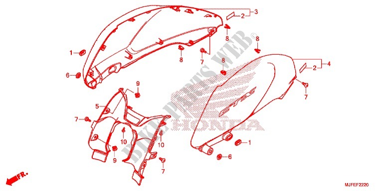 CAPOT pour Honda CTX 700 N DUAL CLUTCH ABS de 2014