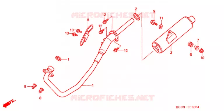 SILENCIEUX D'ECHAPPEMENT (FS1251/2/3) Honda MOTO 125 SONIC 2003  FS1253