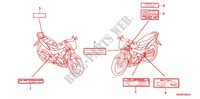 ETIQUETTE DE PRECAUTIONS (FS1254/5/6/8) pour Honda FS 125 SONIC de 2008
