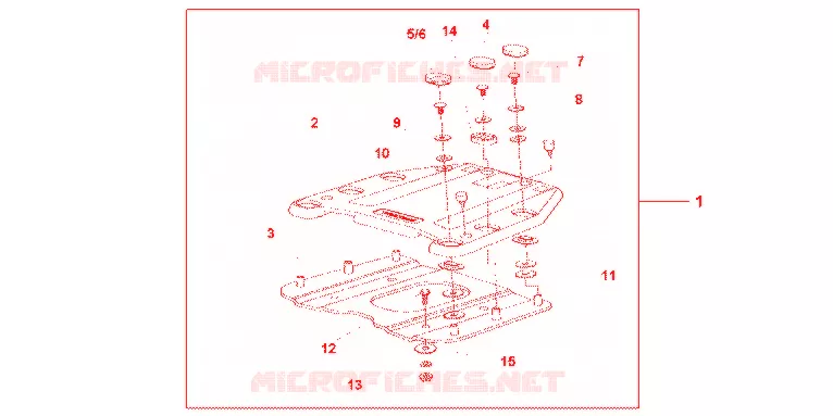 SUPPORT - PLATINE DE TOP CASE Honda SCOOTER 600 SILVERWING 2011  FJS600DB