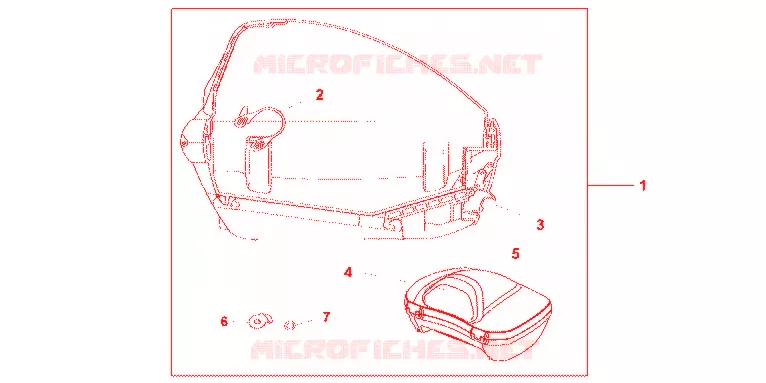 TOP CASE 40L SWORD SILVER NH-A95M Honda SCOOTER 600 SILVERWING 2011  FJS600DB