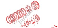 EMBRAYAGE (GLH1251SH/2SH/3SH) pour Honda STORM 125 DISCO DELANTERO de 2012