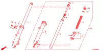 FOURCHE pour Honda STORM 125 TAMBOR DELANTERO AG de 2012