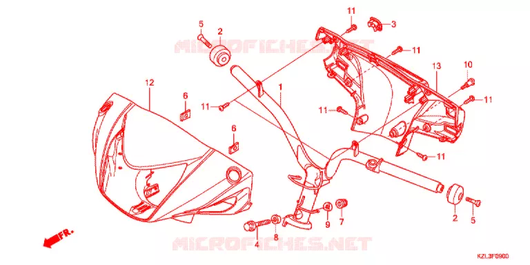 GUIDON - CARENAGE Honda SCOOTER 110 VISION 2015  NSC110MPDE