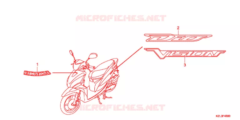 AUTOCOLLANTS Honda SCOOTER 110 VISION 2015  NSC110MPDE