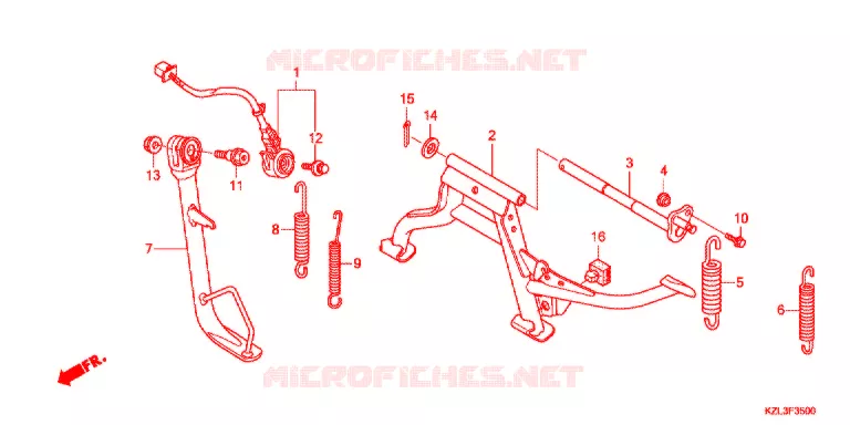 BEQUILLE Honda SCOOTER 110 VISION 2014  NSC110MPDE