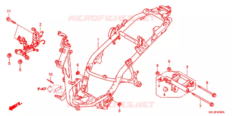 CADRE Honda SCOOTER 110 VISION 2014  NSC110MPDE