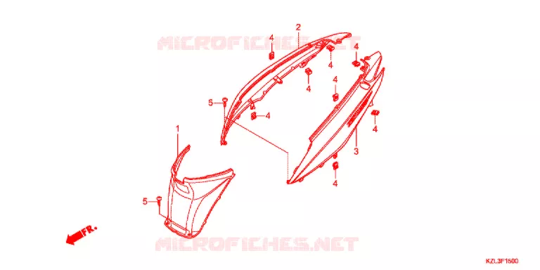 CARENAGE ARRIERE Honda SCOOTER 110 VISION 2014  NSC110MPDE