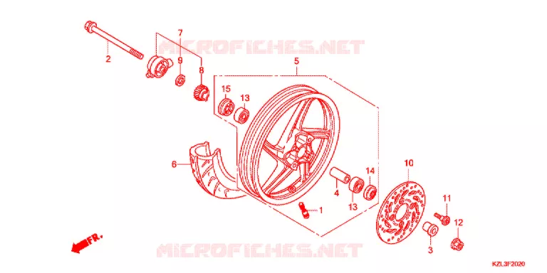 ROUE AVANT Honda SCOOTER 110 VISION 2016  NSC110MPDE