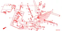 GUIDON   TE DE FOURCHE pour Honda INTEGRA 700 NOIR MAT de 2013