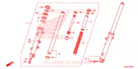 FOURCHE pour Honda NC 700 ABS 35KW de 2013
