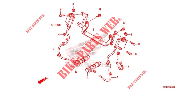 BOBINE D'ALLUMAGE pour Honda NC 700 ABS DCT 35KW de 2013
