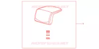 DOSSERET DE TOP CASE (TOP) pour Honda NC 700 X ABS DCT de 2013