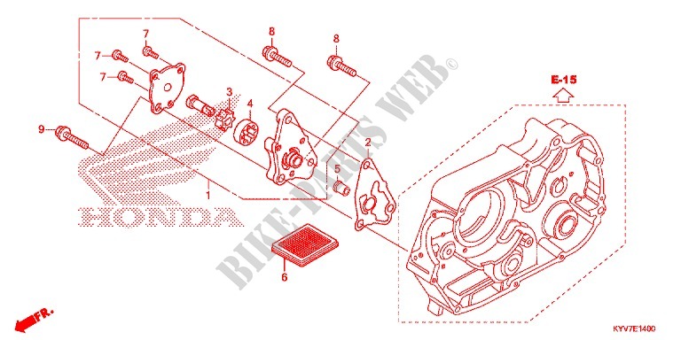 POMPE A HUILE pour Honda WING GO 100 Front disk de 2014