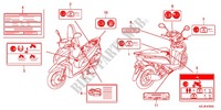 ETIQUETTE DE PRECAUTIONS pour Honda VISION 110 de 2014