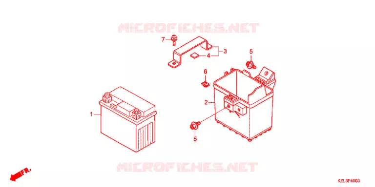 BATTERIE Honda SCOOTER 110 DIO 2012  NSC110WHB