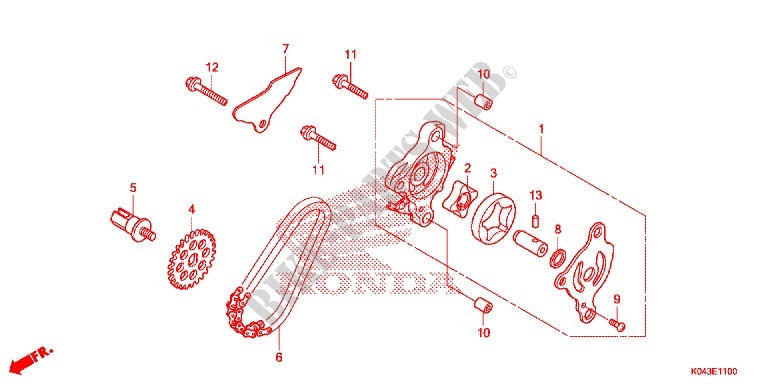 POMPE A HUILE pour Honda FORZA 300 de 2015