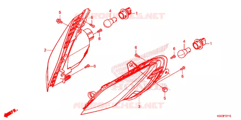 CLIGNOTANT AVANT Honda SCOOTER 300 FORZA 2013  NSS300AD
