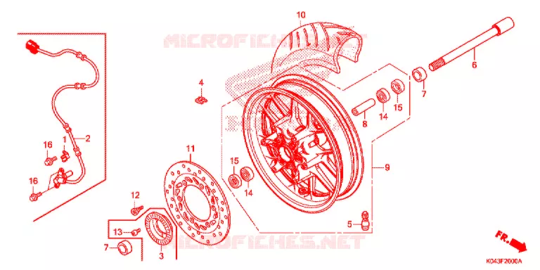 ROUE AVANT Honda SCOOTER 300 FORZA 2017  NSS300AD