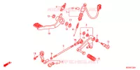 PEDALE pour Honda DEAUVILLE 700 de 2011
