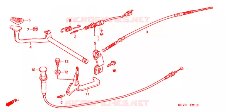 PEDALE DE FREIN (SC1255,6,8) Honda SCOOTER 125 ELITE 2007  SC1252SH5