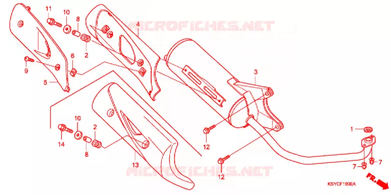 SILENCIEUX D'ECHAPPEMENT (SC1255,6,8) Honda SCOOTER 125 ELITE 2007  SC1252SH5