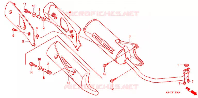 SILENCIEUX D'ECHAPPEMENT (SC1255,6,8) Honda SCOOTER 125 ELITE 2008  SC1252SH8