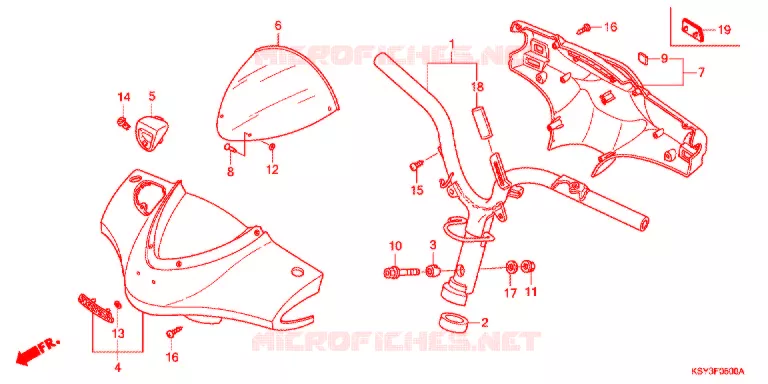 GUIDON - CARENAGE Honda SCOOTER 125 ELITE 2011  SC125SH9
