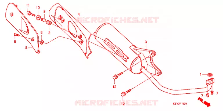 SILENCIEUX D'ECHAPPEMENT Honda SCOOTER 125 ELITE 2012  SC125SH9