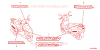AUTOCOLLANTS pour Honda ELITE 125 de 2014