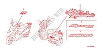 AUTOCOLLANTS pour Honda SCR 110 de 2012