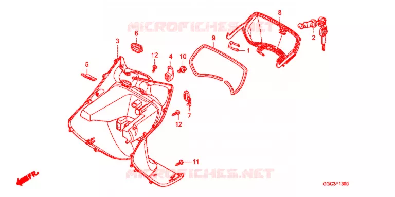 PROTEGE JAMBES Honda SCOOTER 110 SPACY 2012  SCR1104WHC