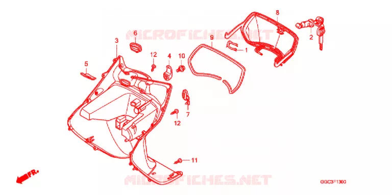 PROTEGE JAMBES Honda SCOOTER 110 SPACY 2012  SCR1104WHC