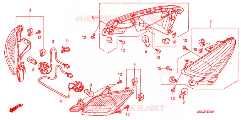 CLIGNOTANT Honda SCOOTER 110 SPACY 2013  SCR1104WHD