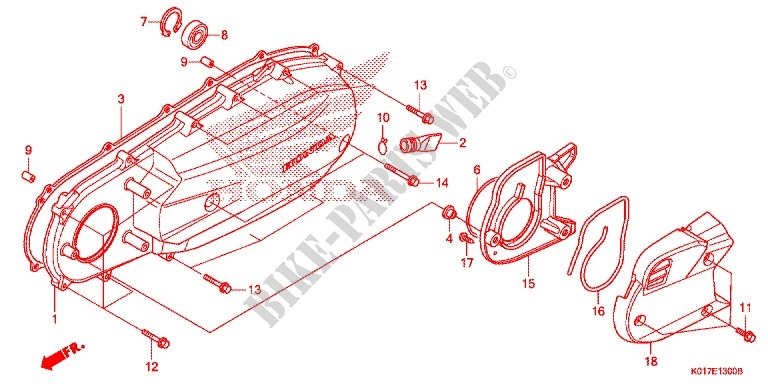 COUVERCLE GAUCHE pour Honda SH 125 ABS SPECIAL 3ED de 2013