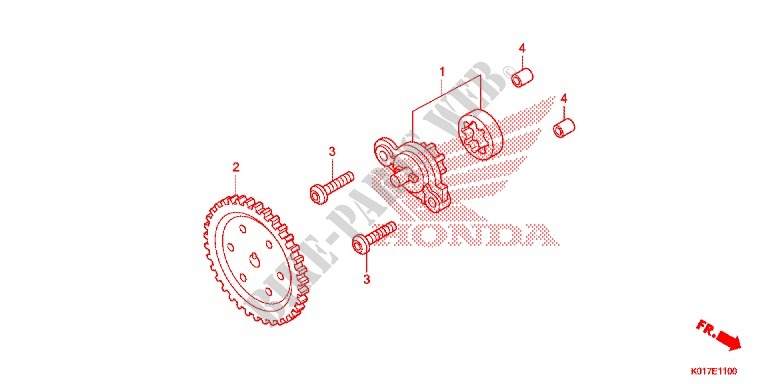 POMPE A HUILE pour Honda SH 125 ABS SPECIAL 3F de 2013