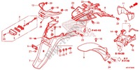 GARDE BOUE ARRIERE   ECLAIRAGE DE PLAQUE pour Honda SH 125 SPECIAL 3ED de 2013