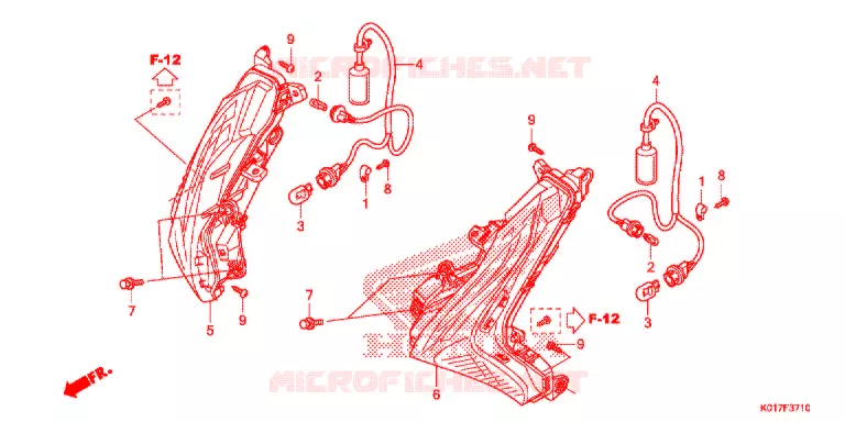 CLIGNOTANT AVANT Honda SCOOTER 125 SH 2013  SH125DD