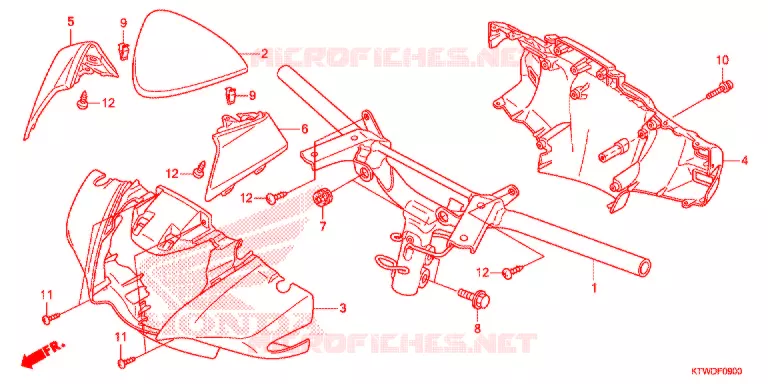 GUIDON - CARENAGE Honda SCOOTER 300 SH 2013  SH300AD