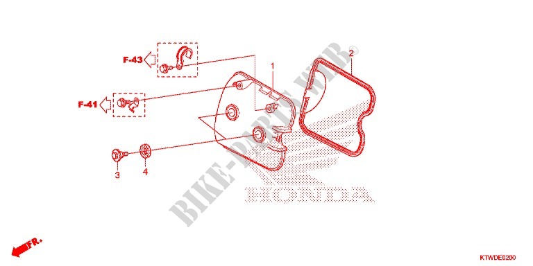 COUVRE CULASSE pour Honda SH 300 R ABS WHITE TYPE 2E de 2013