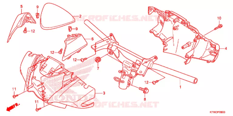GUIDON - CARENAGE Honda SCOOTER 300 SH 2013  SH300D