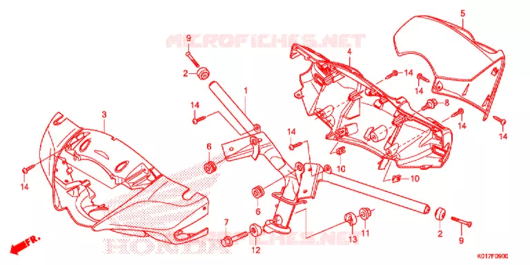 GUIDON - CARENAGE Honda SCOOTER 150 SH 2013  SH150AD