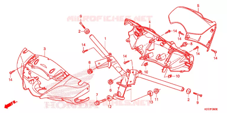 GUIDON - CARENAGE Honda SCOOTER 150 SH 2013  SH150AD