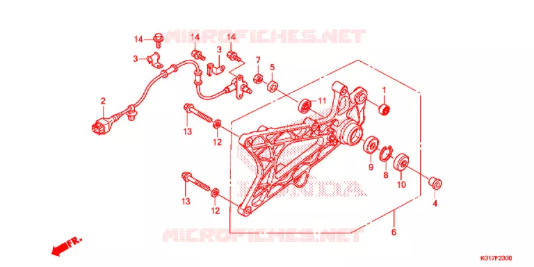 BRAS OSCILLANT Honda SCOOTER 150 SH 2013  SH150AD