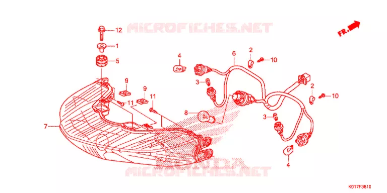 FEUX ARRIERE Honda SCOOTER 150 SH 2013  SH150AD