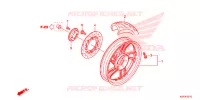 ROUE ARRIERE pour Honda SH 150 D de 2013
