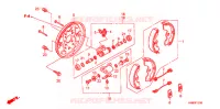 FLASQUE   MACHOIRES DE FREIN AVANT pour Honda TRX 250 FOURTRAX RECON Electric Shift de 2011